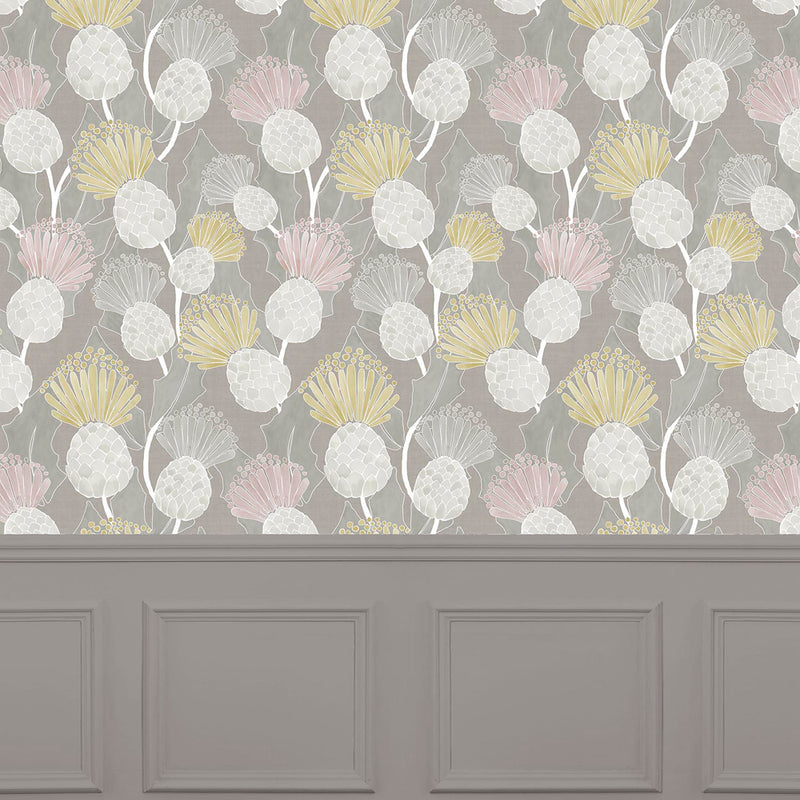 Voyage Maison Reyne 1.4m Wide Width Wallpaper in Granite