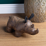 Paoletti Rhino Faux Leather Door Stop in Brown