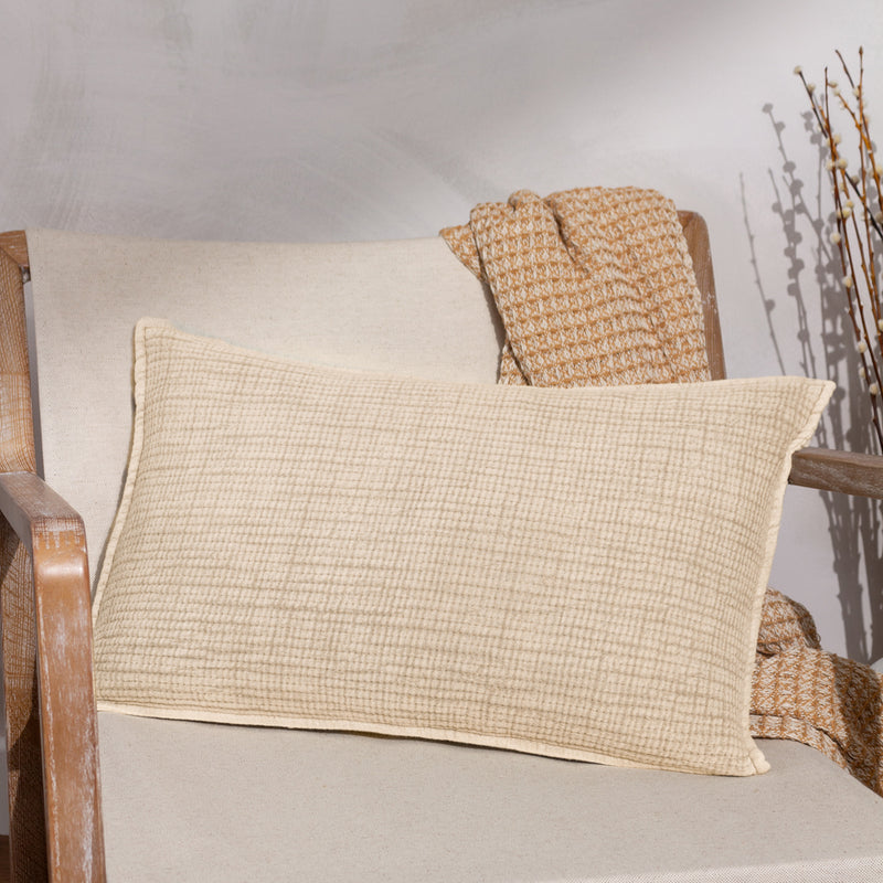 Yard Ribble Cushion Cover in Natural