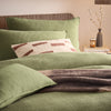 Plain Green Bedding - Ribble Acid Washed Duvet Cover Set Khaki Yard