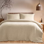 Plain Beige Bedding - Ribble Acid Washed Duvet Cover Set Natural Yard