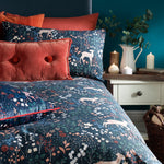 furn. Richmond Botanical Woodland Duvet Cover Set in Midnight Blue