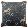 furn. Richmond Botanical Woodland Cushion Cover in Midnight Blue