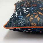 furn. Richmond Botanical Woodland Cushion Cover in Midnight Blue