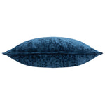 Paoletti Ripple Plush Velvet Cushion Cover in Navy