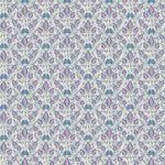 Voyage Maison Rithani Printed Cotton Fabric in Bluebell Cream