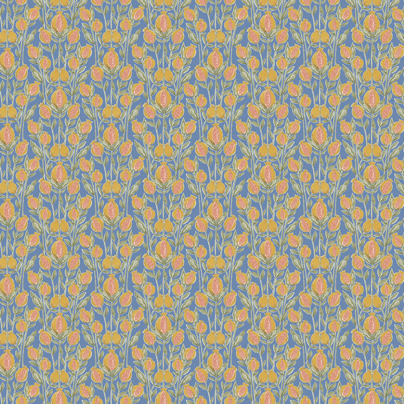 Voyage Maison Rithani Printed Cotton Fabric in Denim