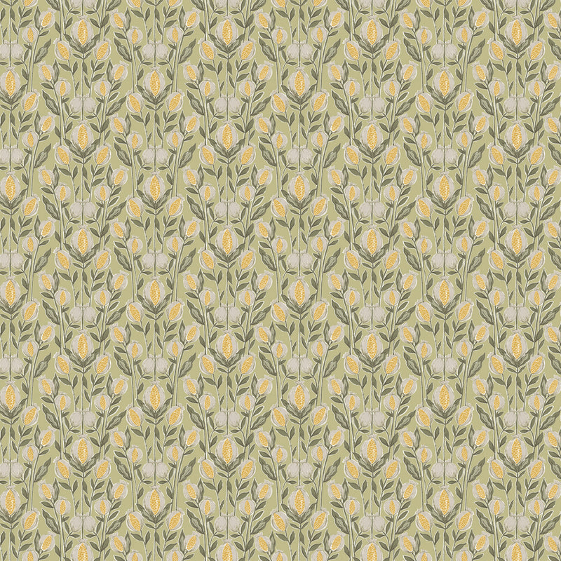 Voyage Maison Rithani Printed Cotton Fabric in Pistachio