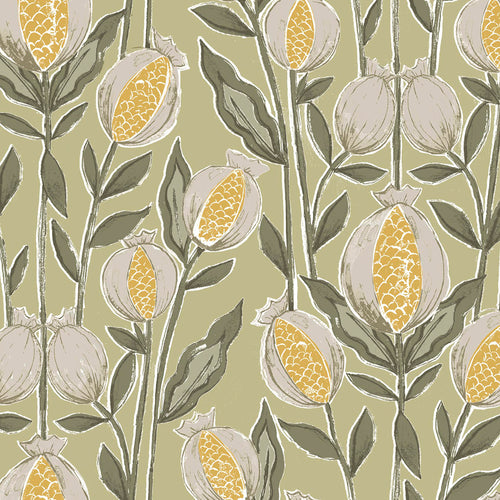 Voyage Maison Rithani Printed Cotton Fabric in Pistachio