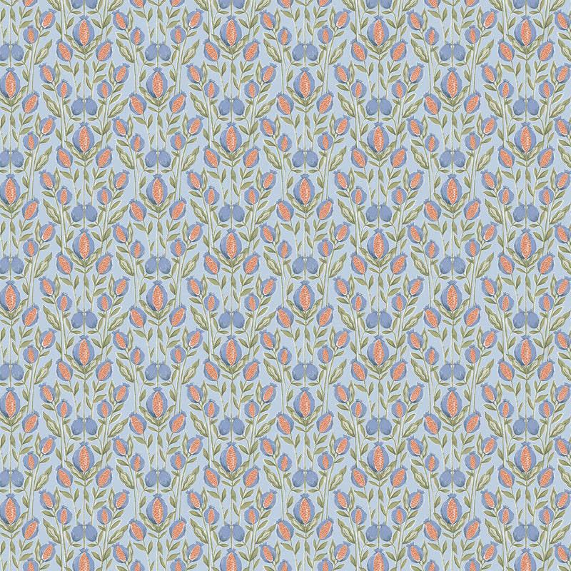 Voyage Maison Rithani Printed Cotton Fabric in Tide