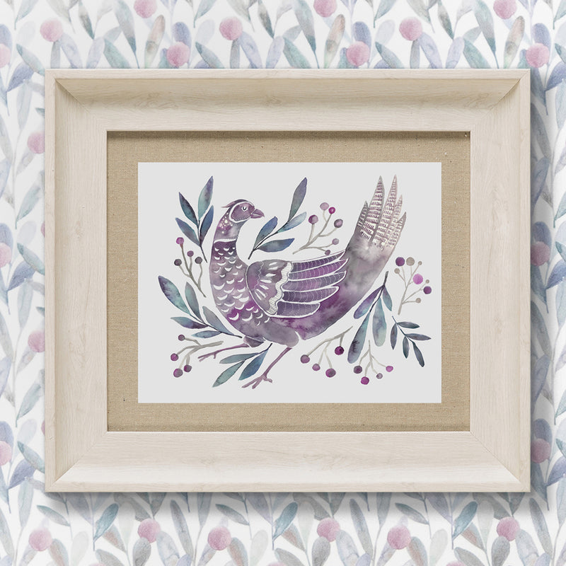 Voyage Maison Ritsurin Violet Framed Print in Birch