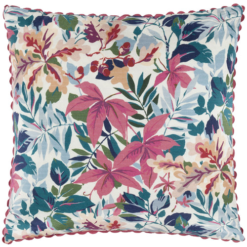 Floral Multi Cushions - Robins Wood Printed Cushion Cover Mulberry/Blue Sanderson