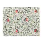 Evans Lichfield Robin Set of 4 Christmas Festive Placemats in Green