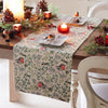 Evans Lichfield Robin Christmas Festive Table Runner in Green