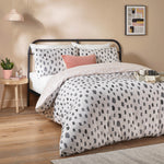 Spotted Multi Bedding - Robi Printed Soft Touch Duvet Cover Set Linen/Charcoal Duvet Day