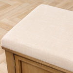 Plain Beige Furniture - Rosalie Wooden Bench Oak Voyage Maison
