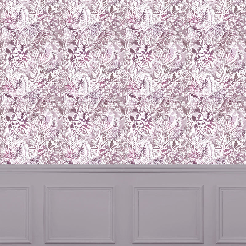 Voyage Maison Rothesay 1.4m Wide Width Wallpaper in Damson