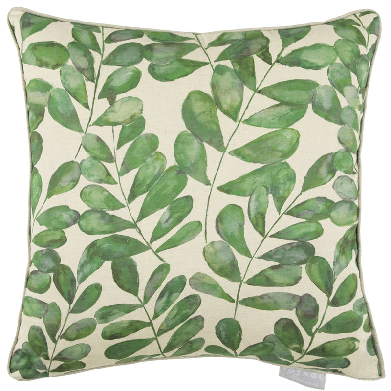 Floral Green Cushions - Rowan Printed Cushion Cover Apple Additions