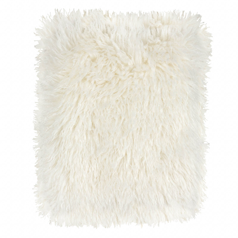 Rowan Faux Fur Throw Ecru