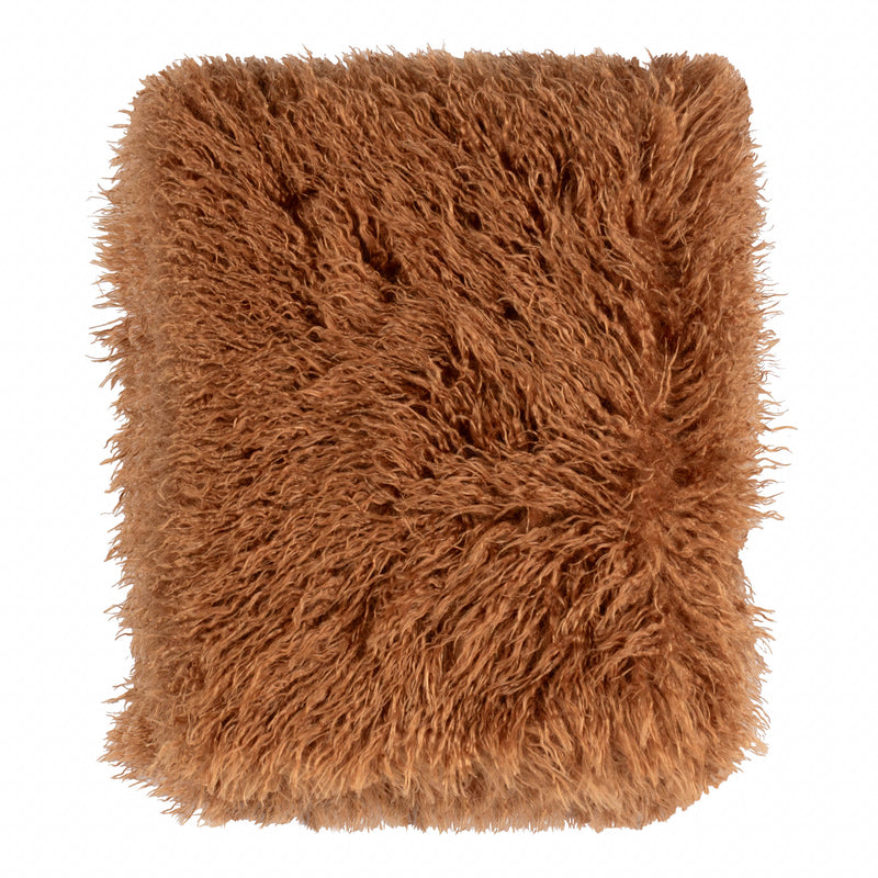 Rowan Faux Fur Throw Ginger