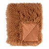 Plain Orange Throws  - Rowan Faux Fur  Throw Ginger Furn