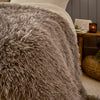 Plain Brown Throws  - Rowan Faux Fur  Throw Mocha Furn