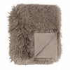 Plain Brown Throws  - Rowan Faux Fur  Throw Mocha Furn