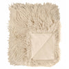 Plain Beige Throws  - Rowan Faux Fur  Throw Natural Furn