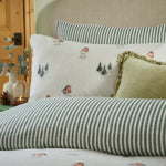 Animal Cream Bedding  - Robin's Return Brushed Cotton Duvet Cover Set Cream/Pine Wylder Nature