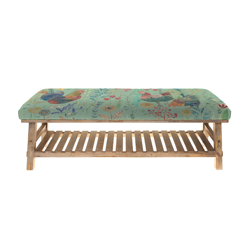 Voyage Maison Rupert Bench in Bilbury Flock Robins Egg