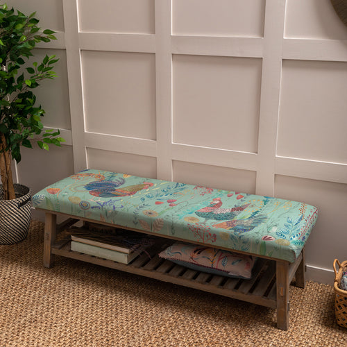 Voyage Maison Rupert Bench in Bilbury Flock Robins Egg