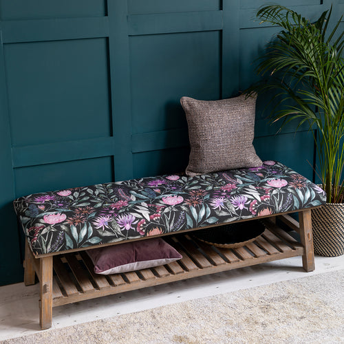 Floral Pink Furniture - Fortazela Rupert Bench Onyx Voyage Maison