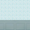 Floral Blue Wallpaper - Saana  1.4m Wide Width Wallpaper (By The Metre) Teal Voyage Maison