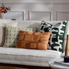 Abstract Green Cushions - Safara Printed Cushion Cover Olive HÖEM