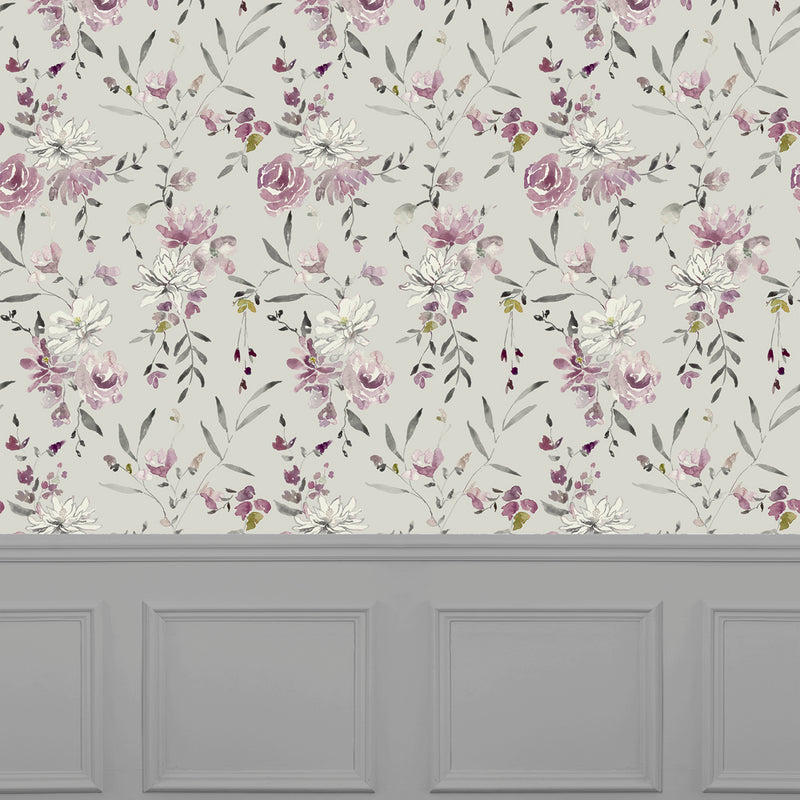 Voyage Maison Saiyuri 1.4m Wide Width Wallpaper in Ironstone