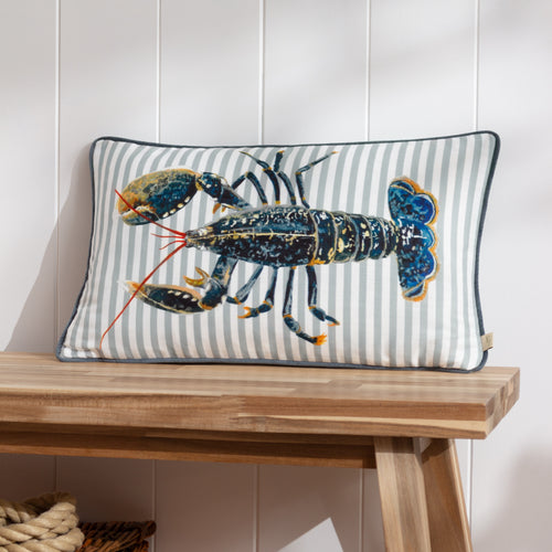 Animal Multi Cushions - Salcombe Lobster Piped Cushion Cover Multicolour Evans Lichfield