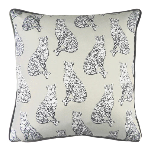 Evans Lichfield Safari Leopard Repeat Cushion Cover in White