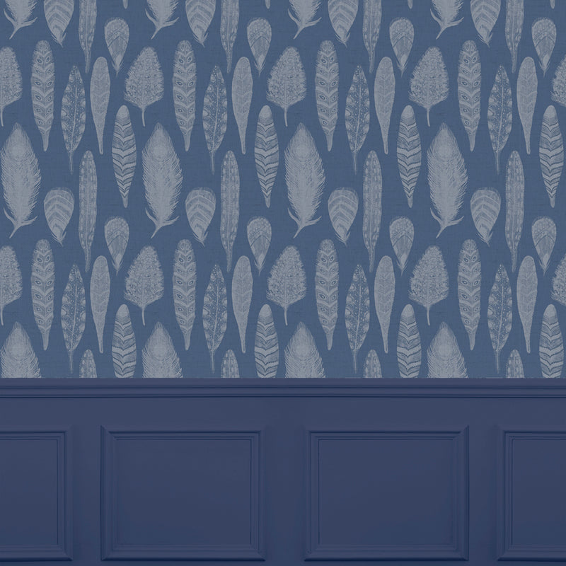 Voyage Maison Samui 1.4m Wide Width Wallpaper in Indigo