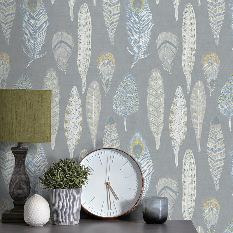 Voyage Maison Samui 1.4m Wide Width Wallpaper in Dove