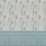 Voyage Maison Samui 1.4m Wide Width Wallpaper in Peacock/Stone