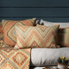 Geometric Orange Cushions - Sandoval Printed Cushion Cover Granite Voyage Maison