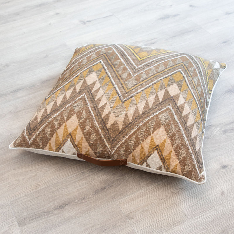 Voyage Maison Sandoval Printed Floor Cushion in Sepia