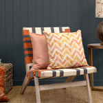 Geometric Orange Cushions - Savannah Printed Cushion Cover Amber Additions