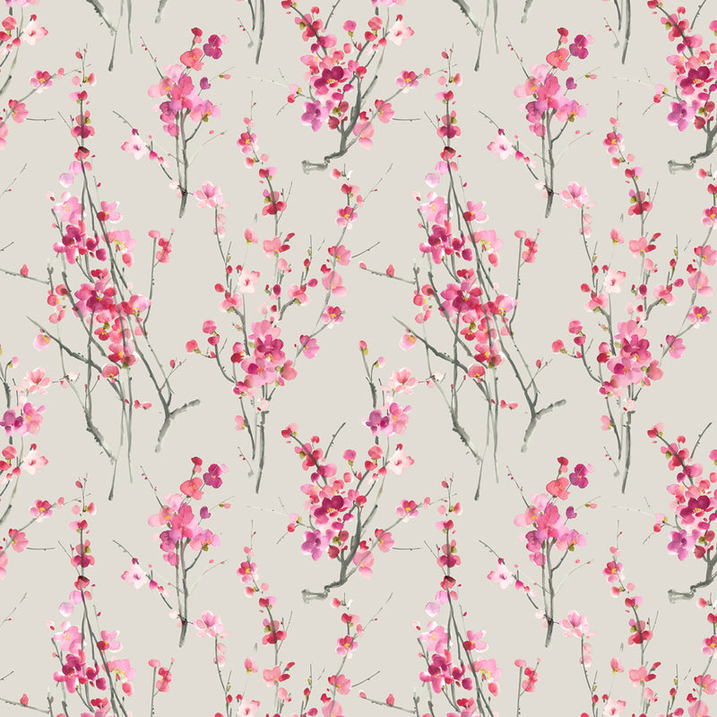 Voyage Maison Saville Printed Cotton Fabric in Blossom/Stone