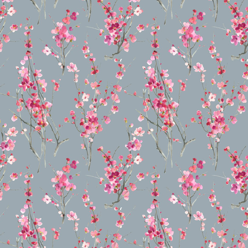 Voyage Maison Saville Printed Cotton Fabric in Blossom Slate