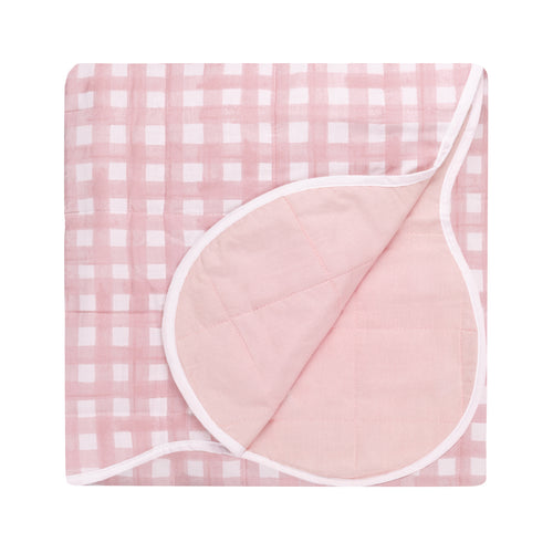 Plain Pink Bedding - Scallop Quilted Bedspread Pink Furn