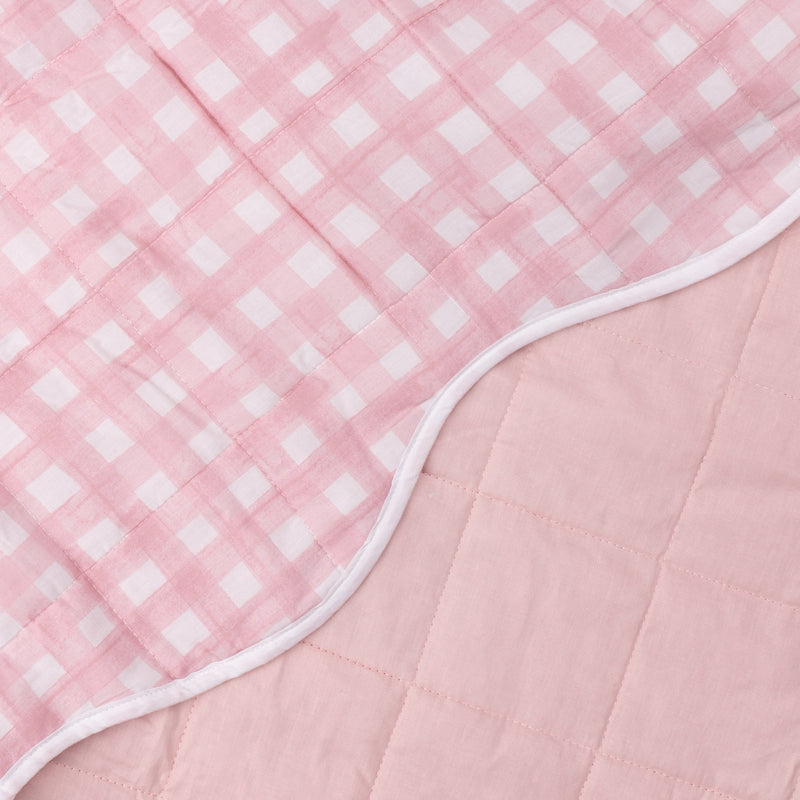 Plain Pink Bedding - Scallop Quilted Bedspread Pink Furn