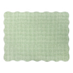 Plain Green Bedding - Scallop Quilted Bedspread Sage Furn