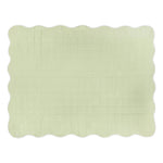Plain Green Bedding - Scallop Quilted Bedspread Sage Furn