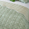 Plain Green Bedding - Scallop Quilted Bedspread Sage Furn